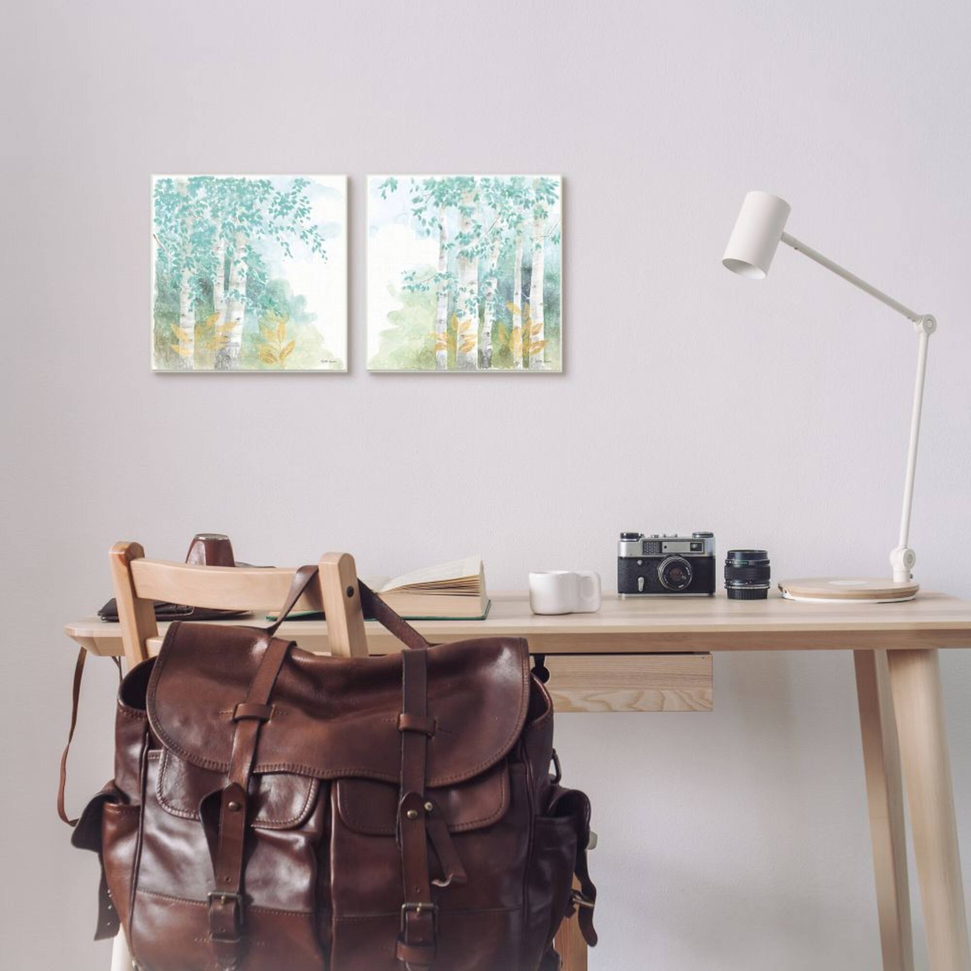 Stupell Industries Birch Tree Forest Canvas Wall Art Set